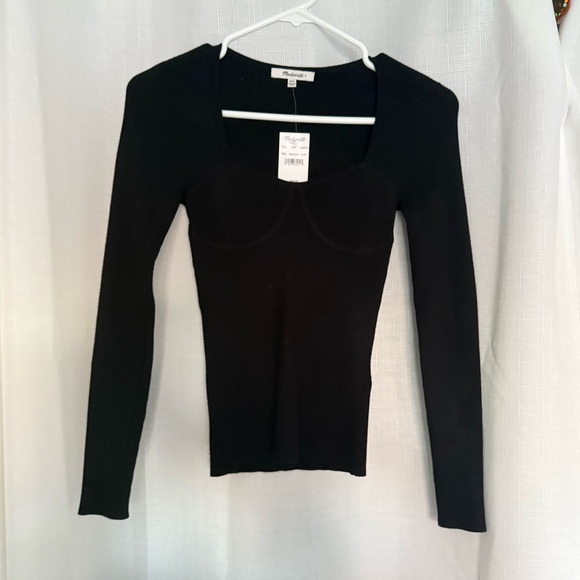 Madewell Wide Rib Sweater Top NWT XXS - Picture 3 of 5